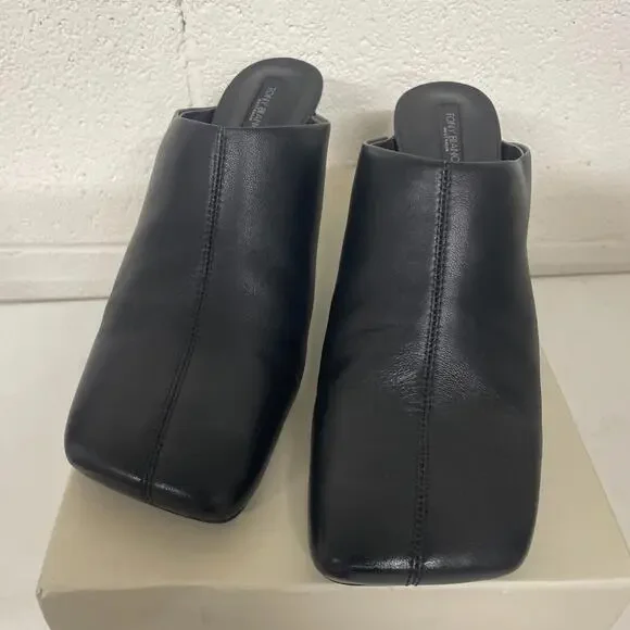 Revolve Tony Biancobabe black nappaMuleheel size 10 NIB $170 msrp